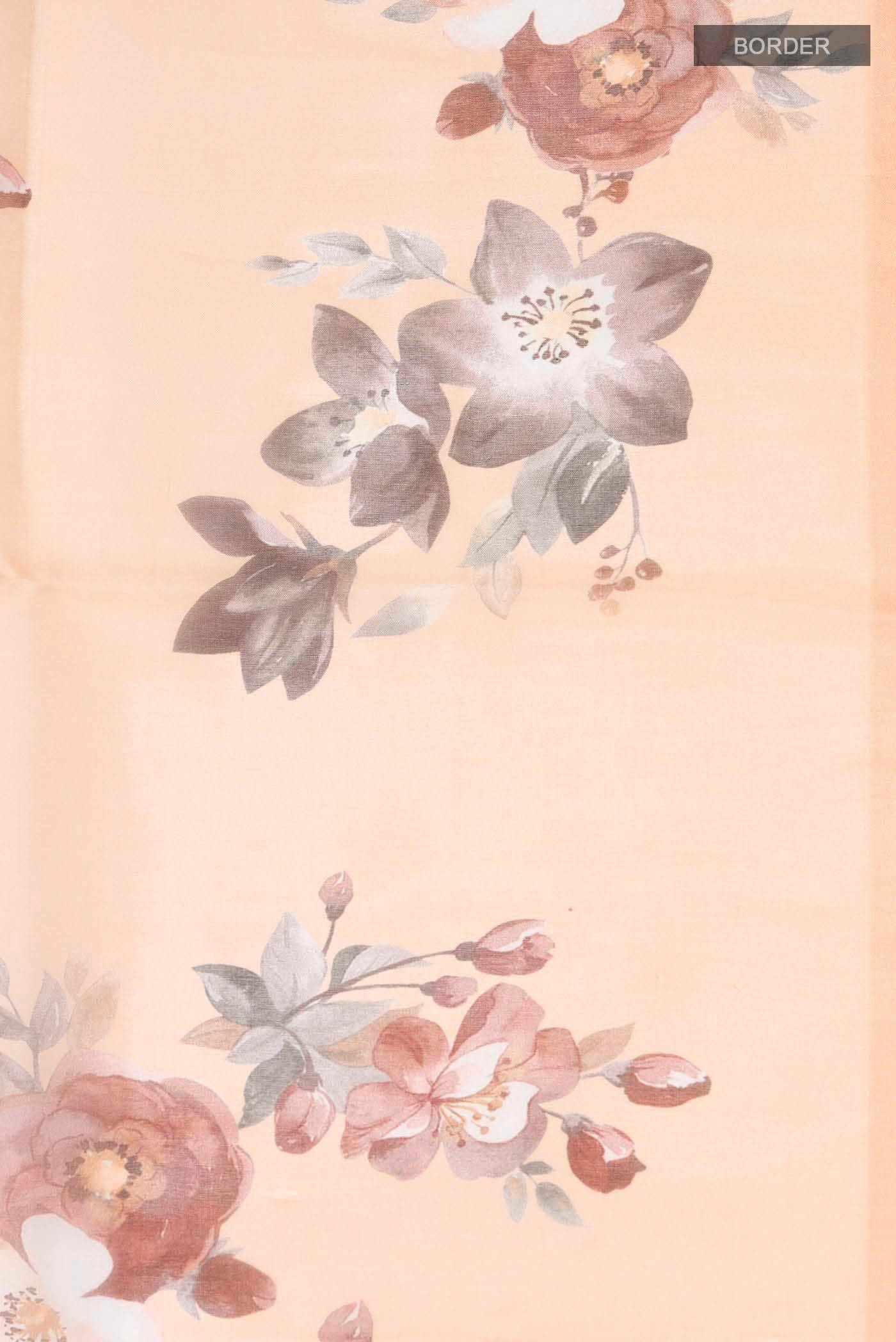 Peach Organza Silk Saree - Image 3