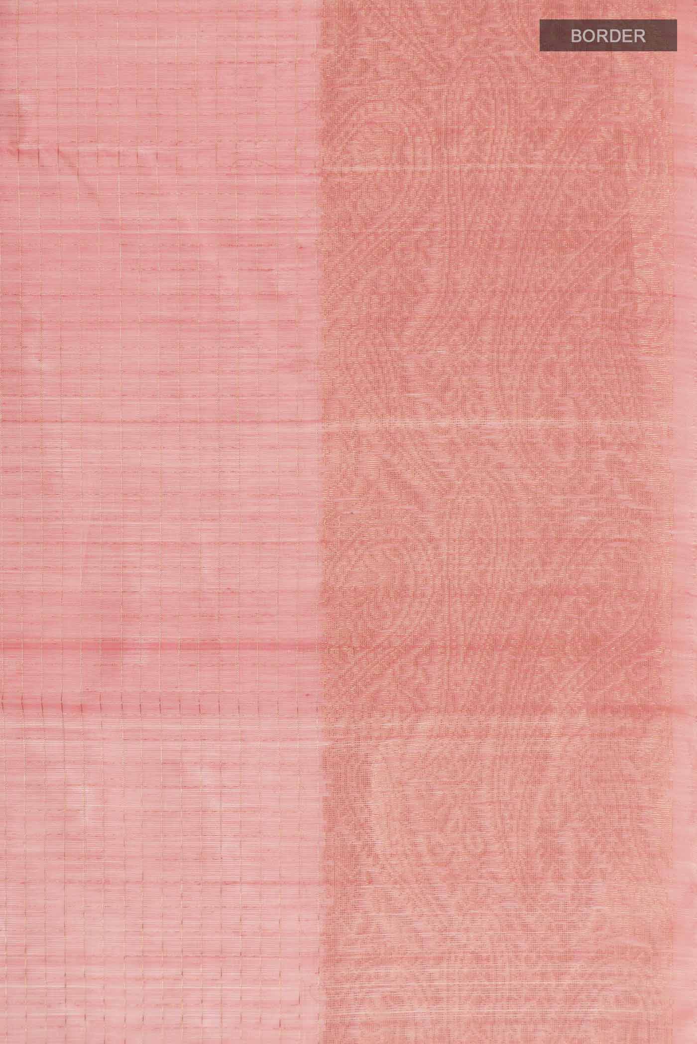 Peach Silk Cotton Saree - Image 3