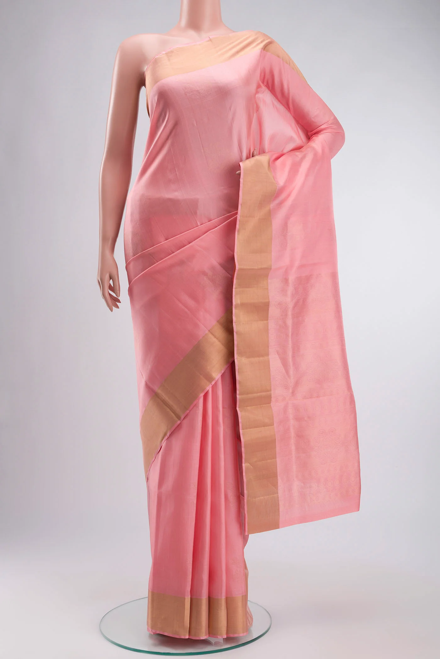Rose pink Soft Silk Saree