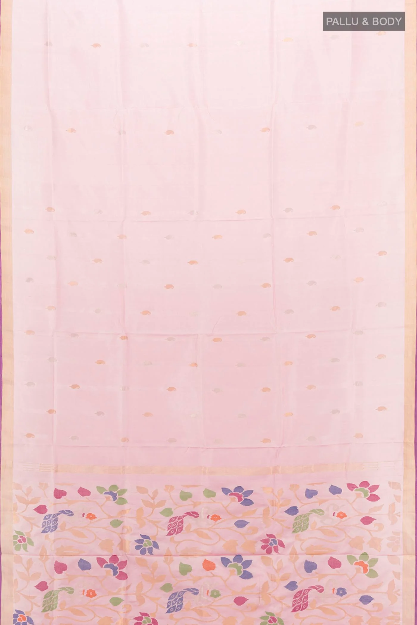 Rose pink Uppada Silk Saree - Image 5