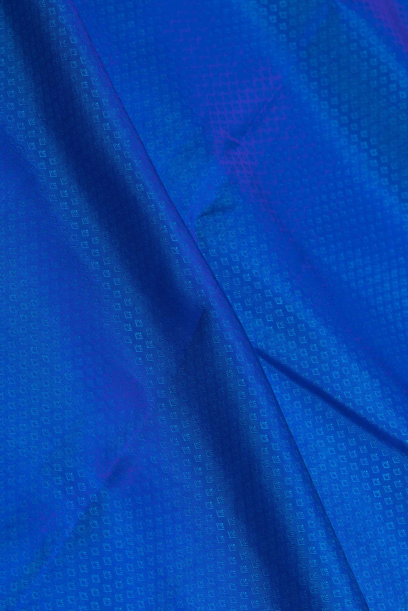 Peacock Blue Dual Tone Kanchipuram Saree - Image 2