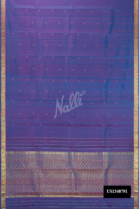 Peacock Blue Dual Tone Kanchipuram Silk Saree