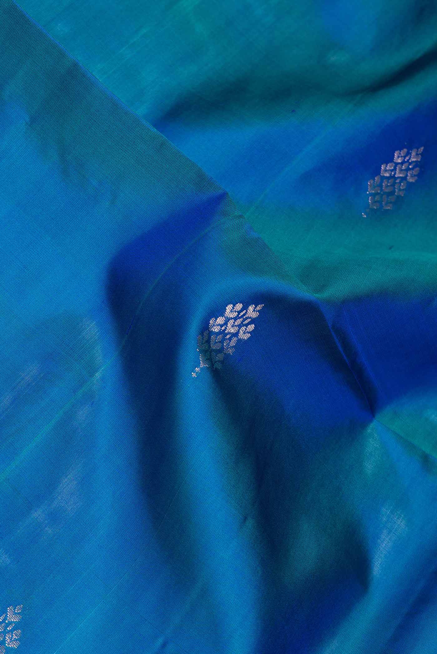Blue Soft Silk Saree - Image 2