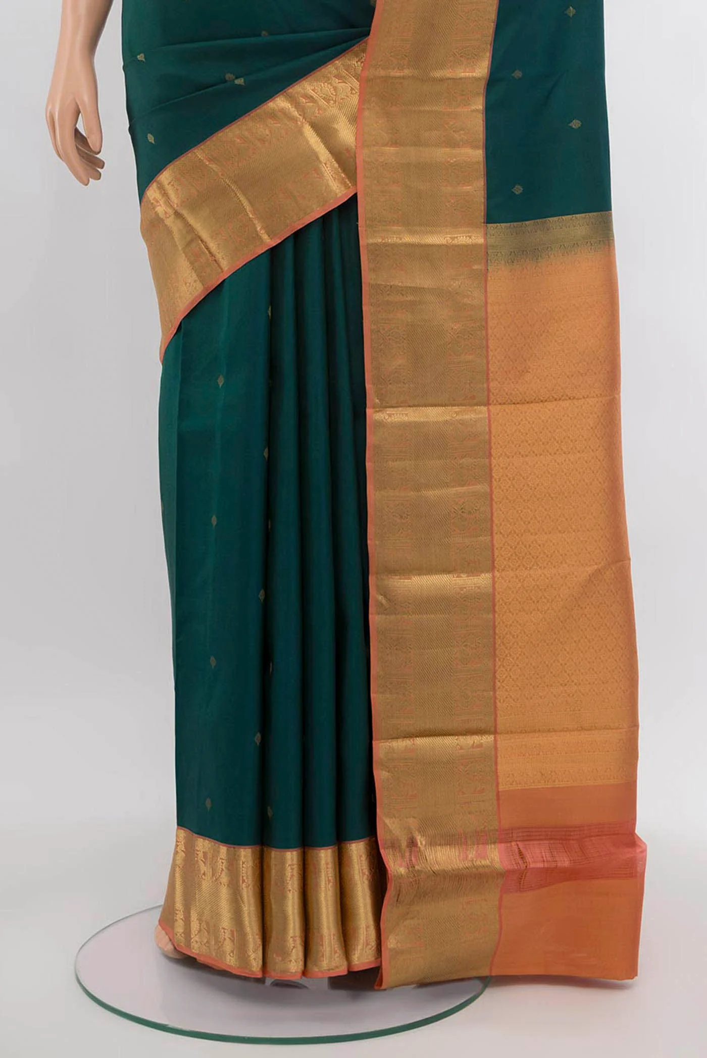 Blue Kanchipuram Silk Saree - Image 3