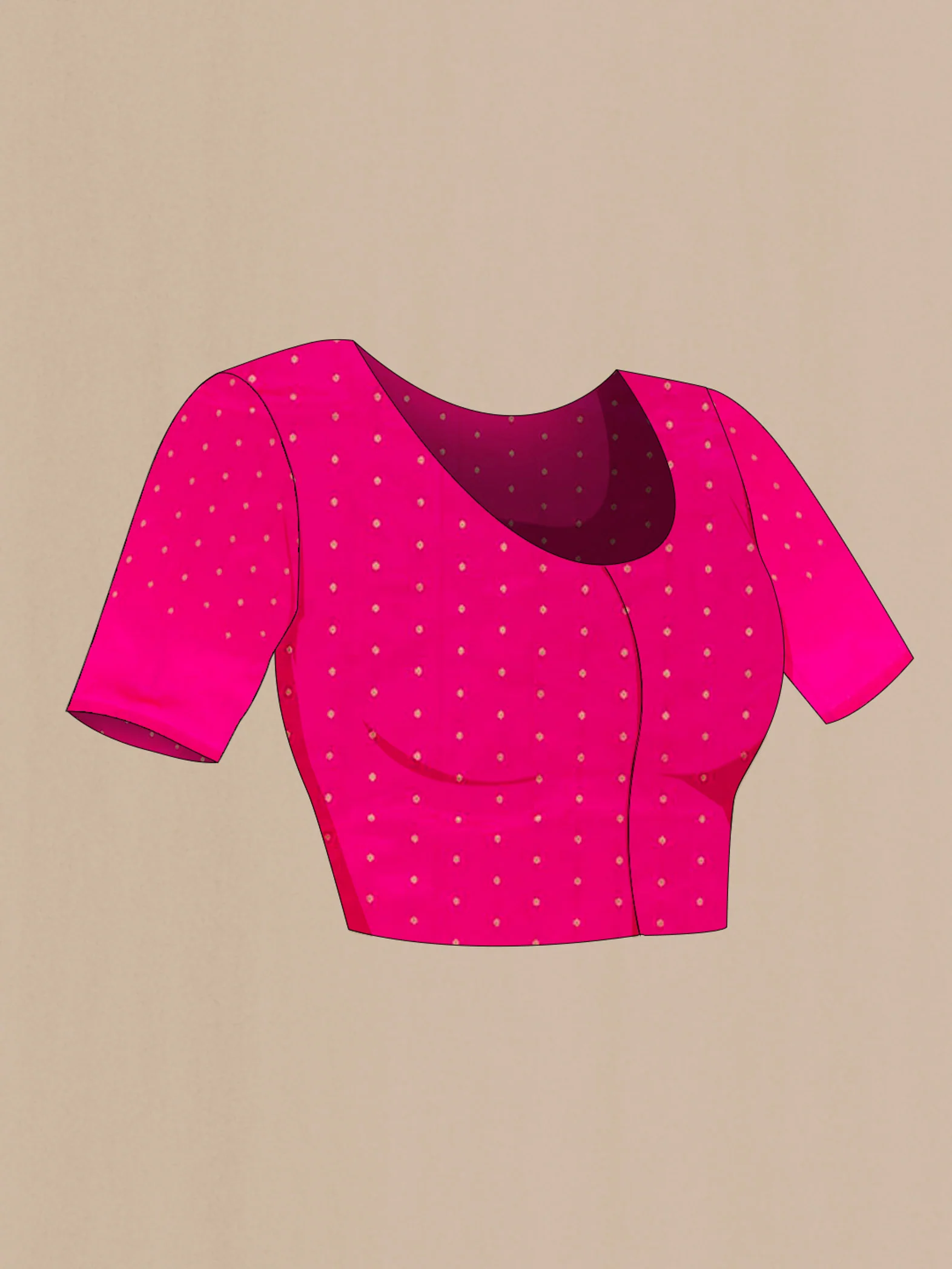 Pink Banarasi Katan Silk Saree - Image 2