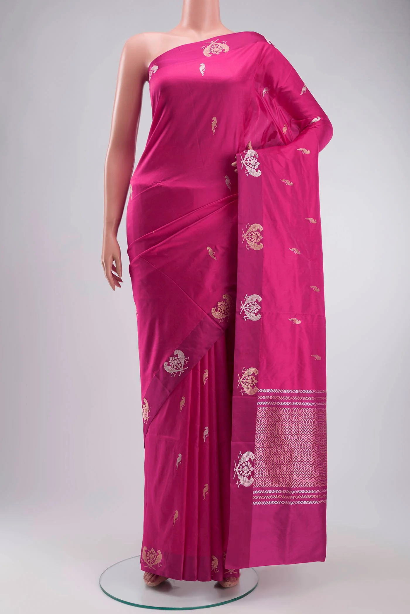 Pink Banarasi Katan Silk Saree