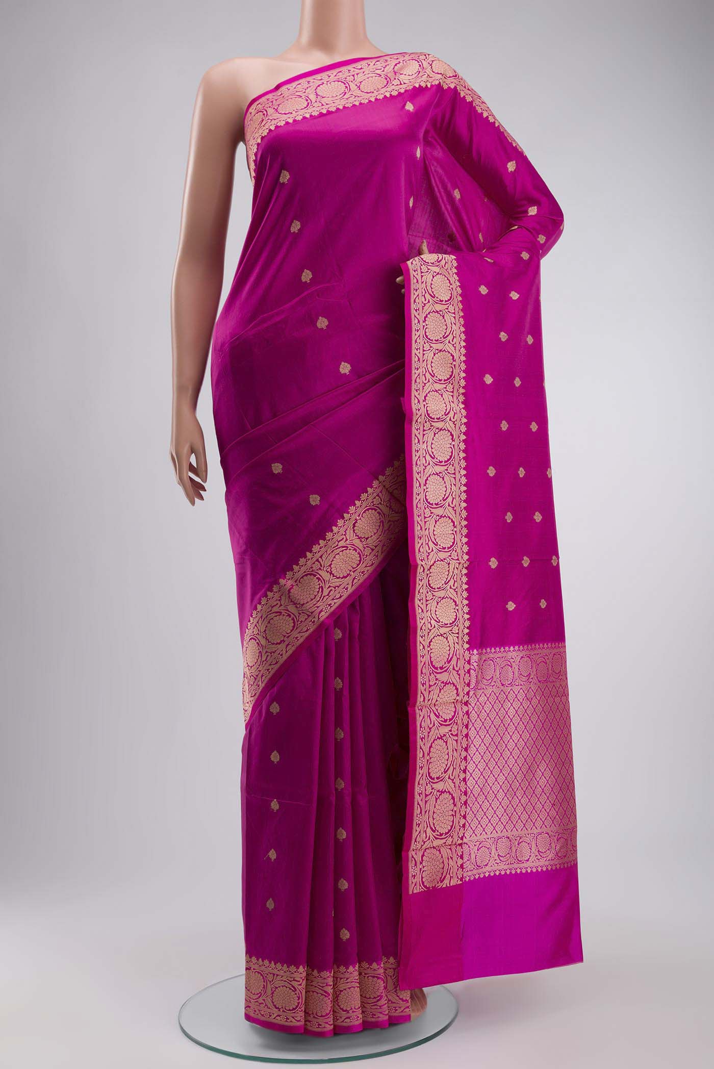 Pink Banarasi Katan Silk Saree