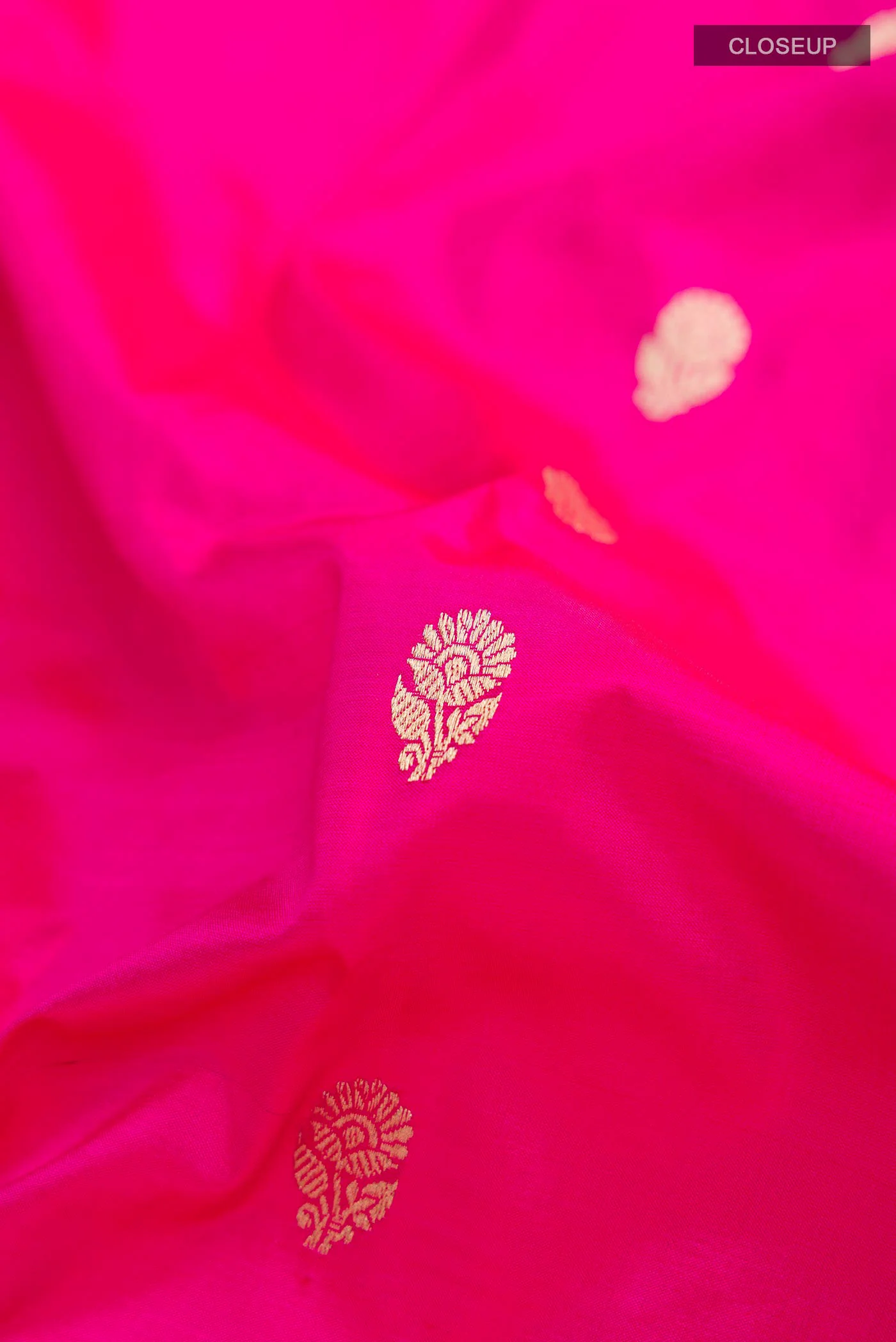 Pink Banarasi Katan Silk Saree - Image 2