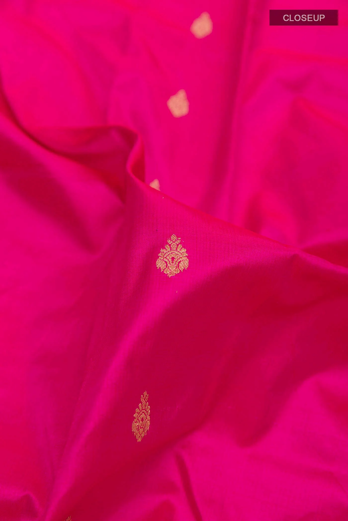 Pink Banarasi Katan Silk Saree - Image 2
