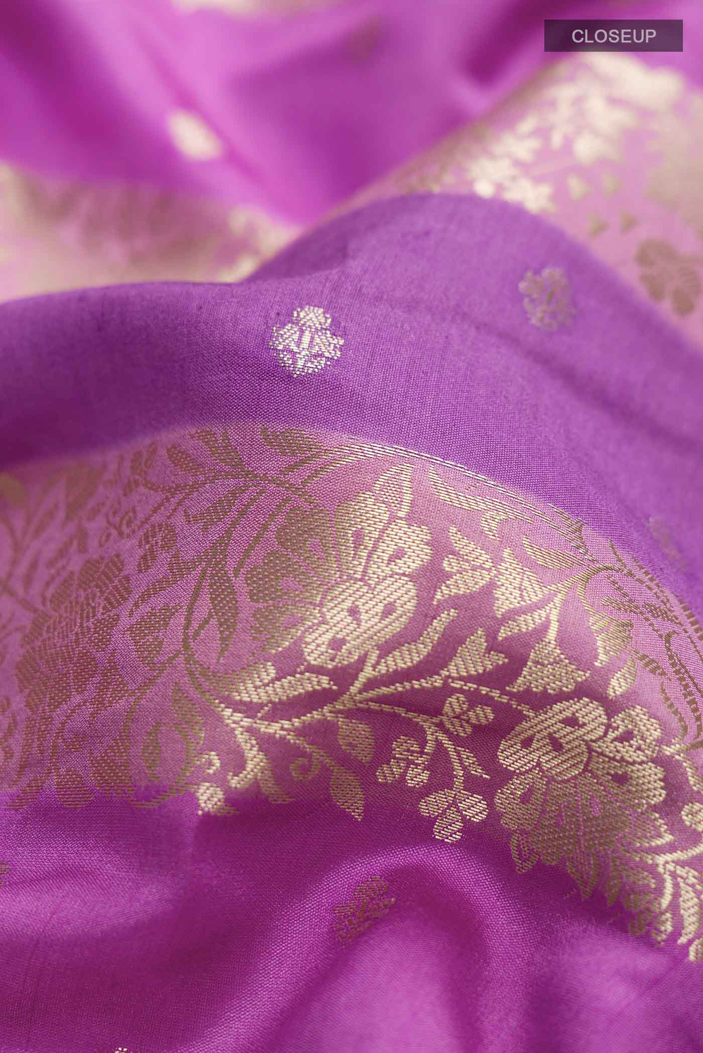 Pink Banarasi Raw Silk Saree - Image 2