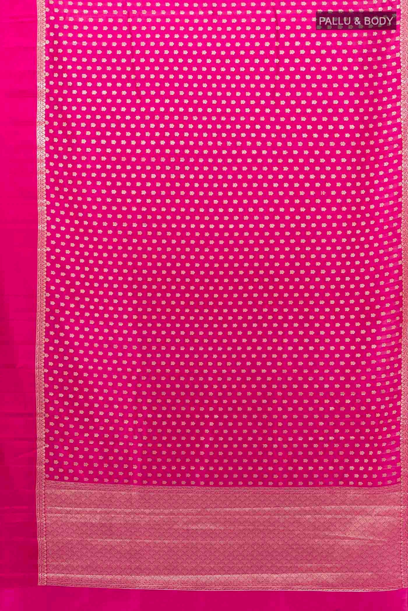 Pink Banarasi Raw Silk Saree - Image 5