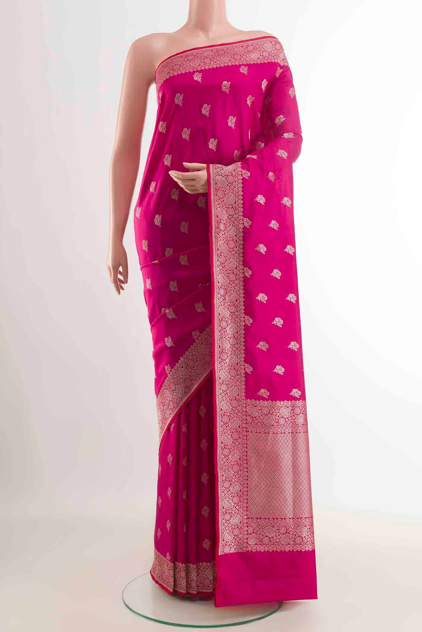 Pink Banarasi Silk Saree