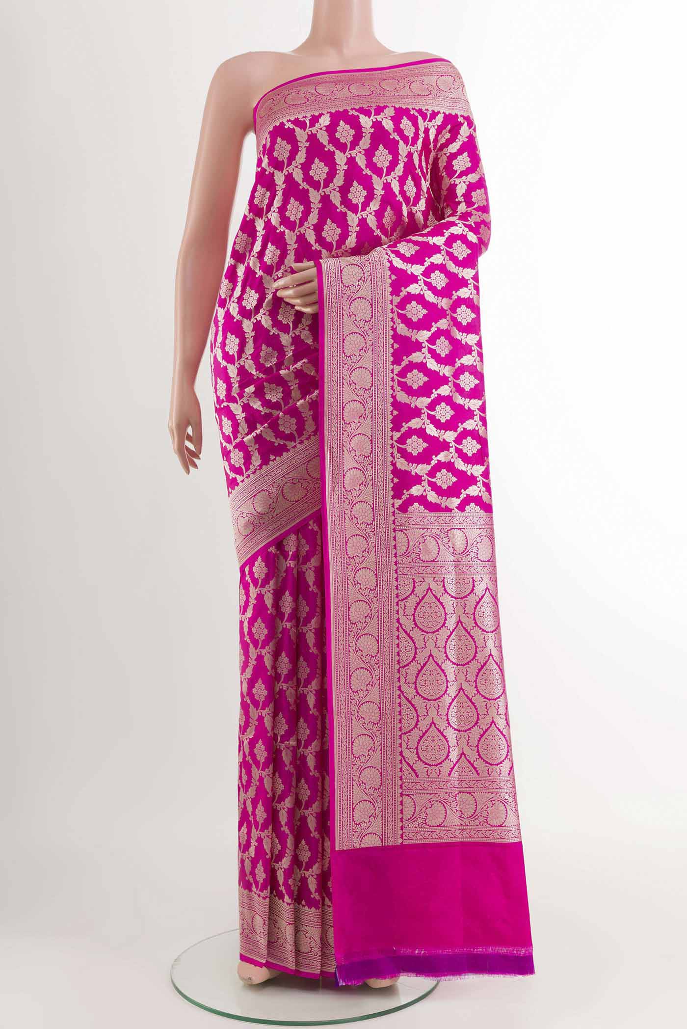Pink Banarasi Silk Saree