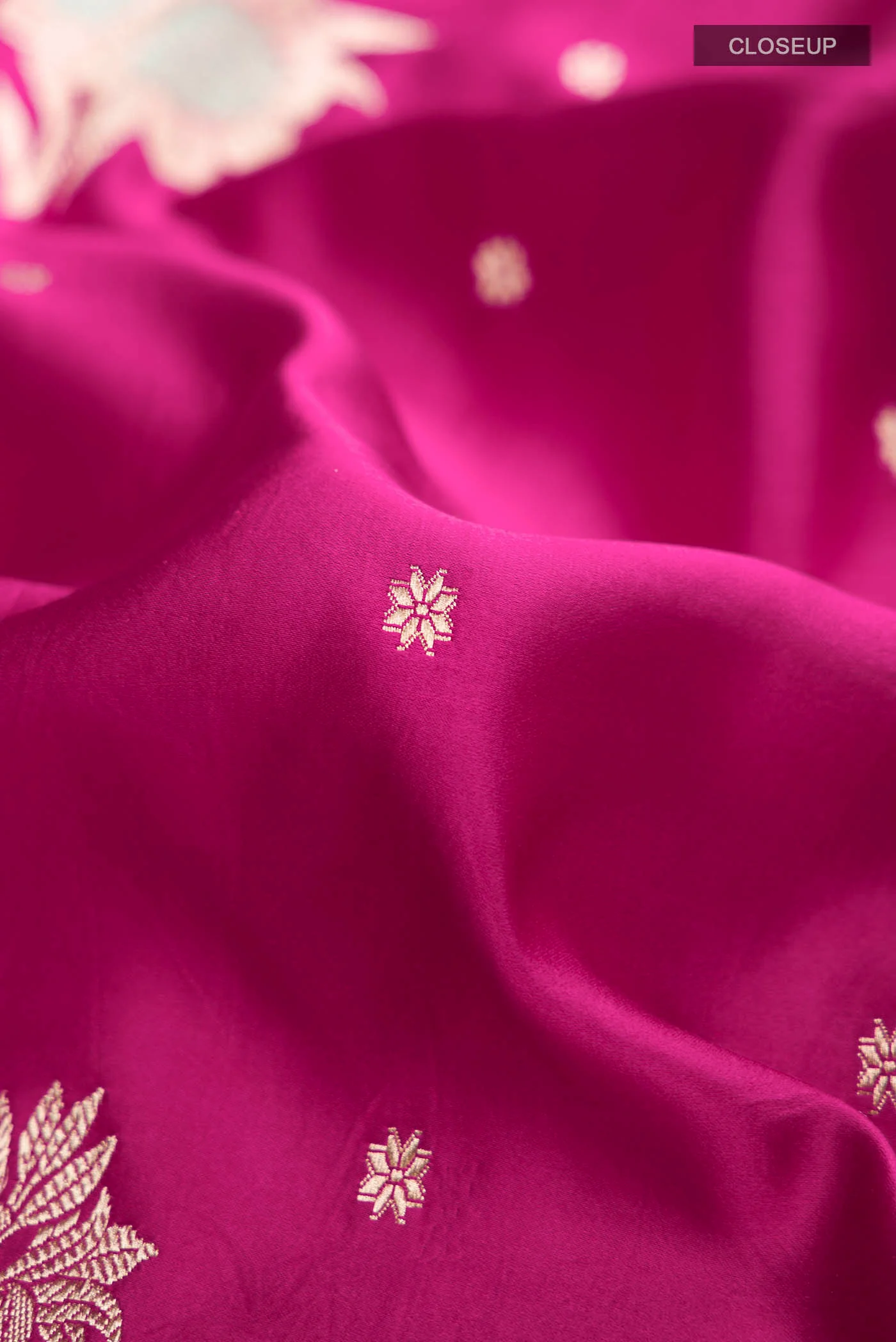 Pink Banarasi Silk Saree - Image 2