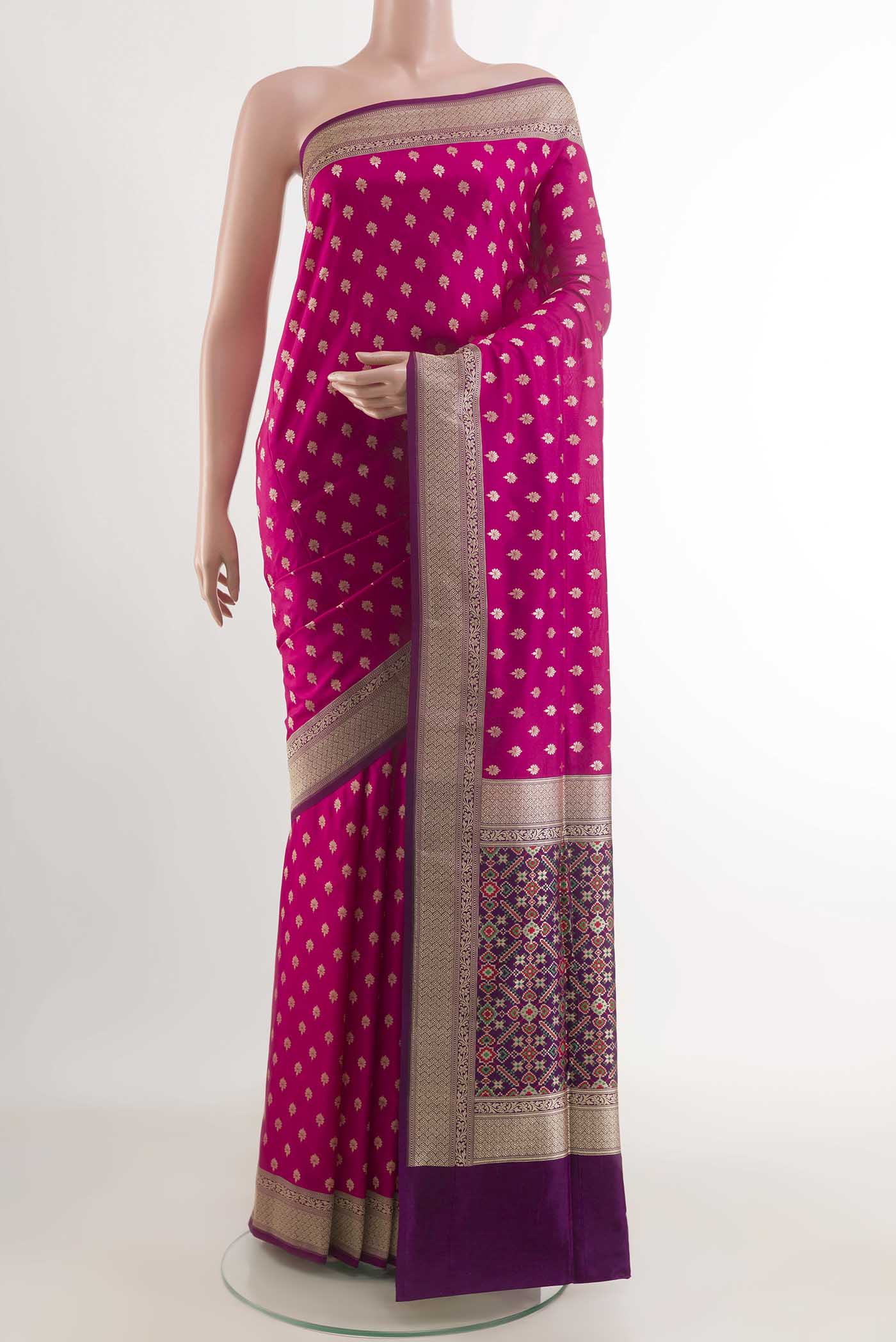 Pink Banarasi Silk Saree