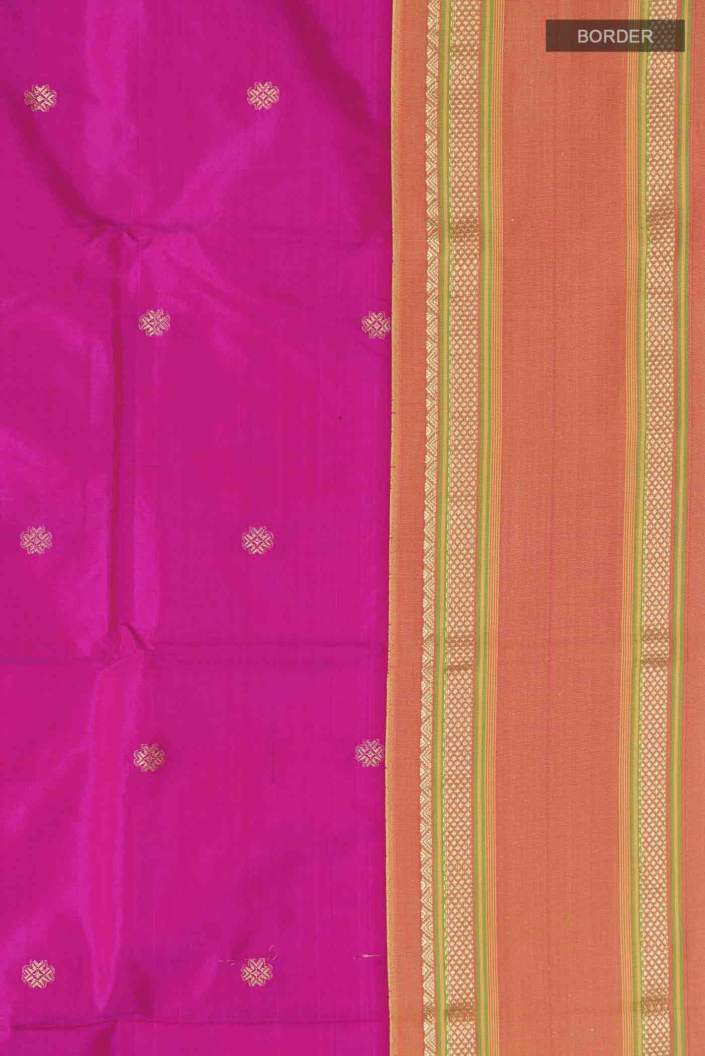 Pink Bangalore Silk Saree - Image 3