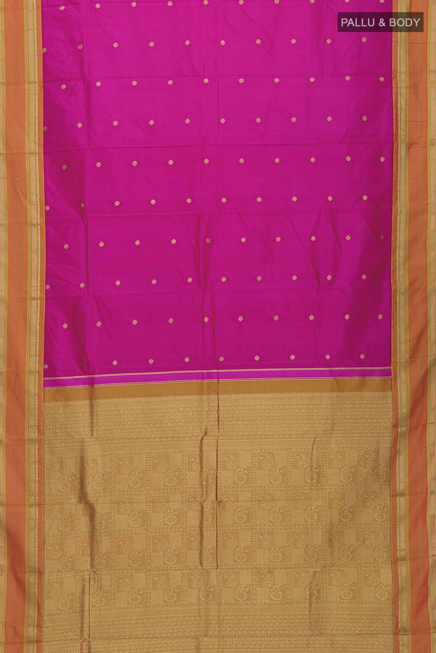 Pink Bangalore Silk Saree - Image 5