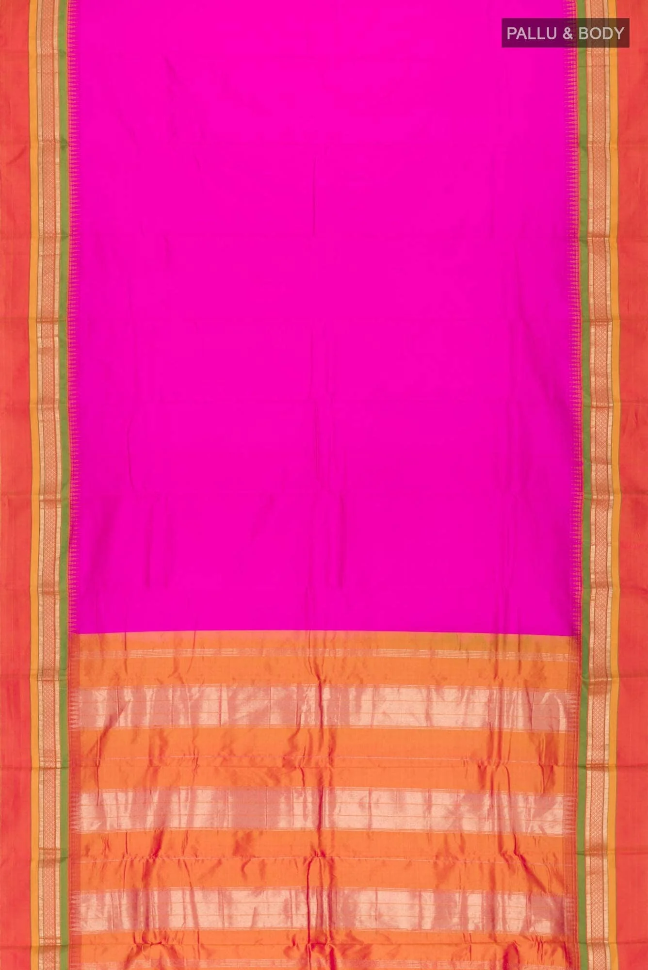 Pink Bangalore Silk Saree - Image 4