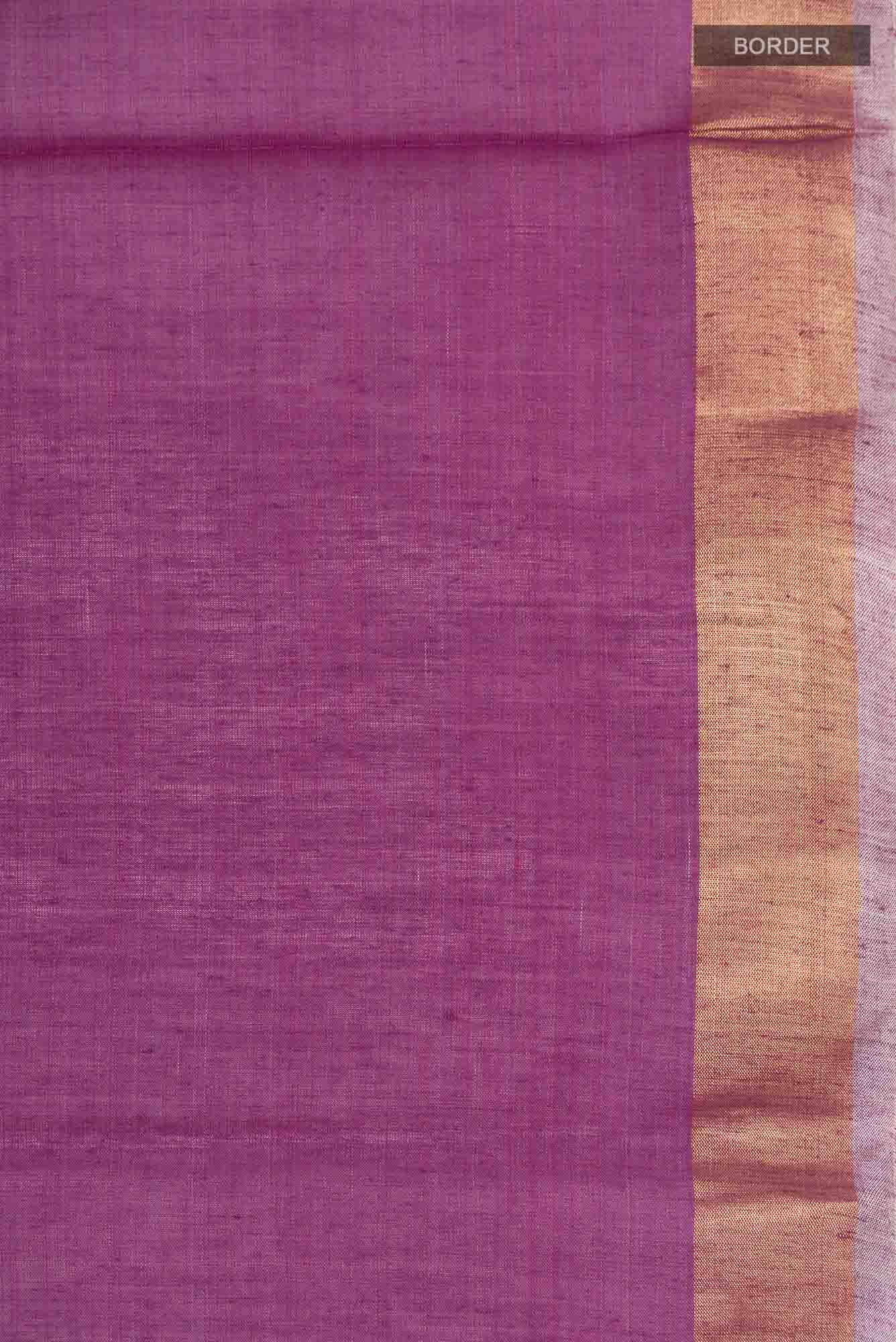 Pink Bhagalpuri Tussar Silk Saree - Image 4
