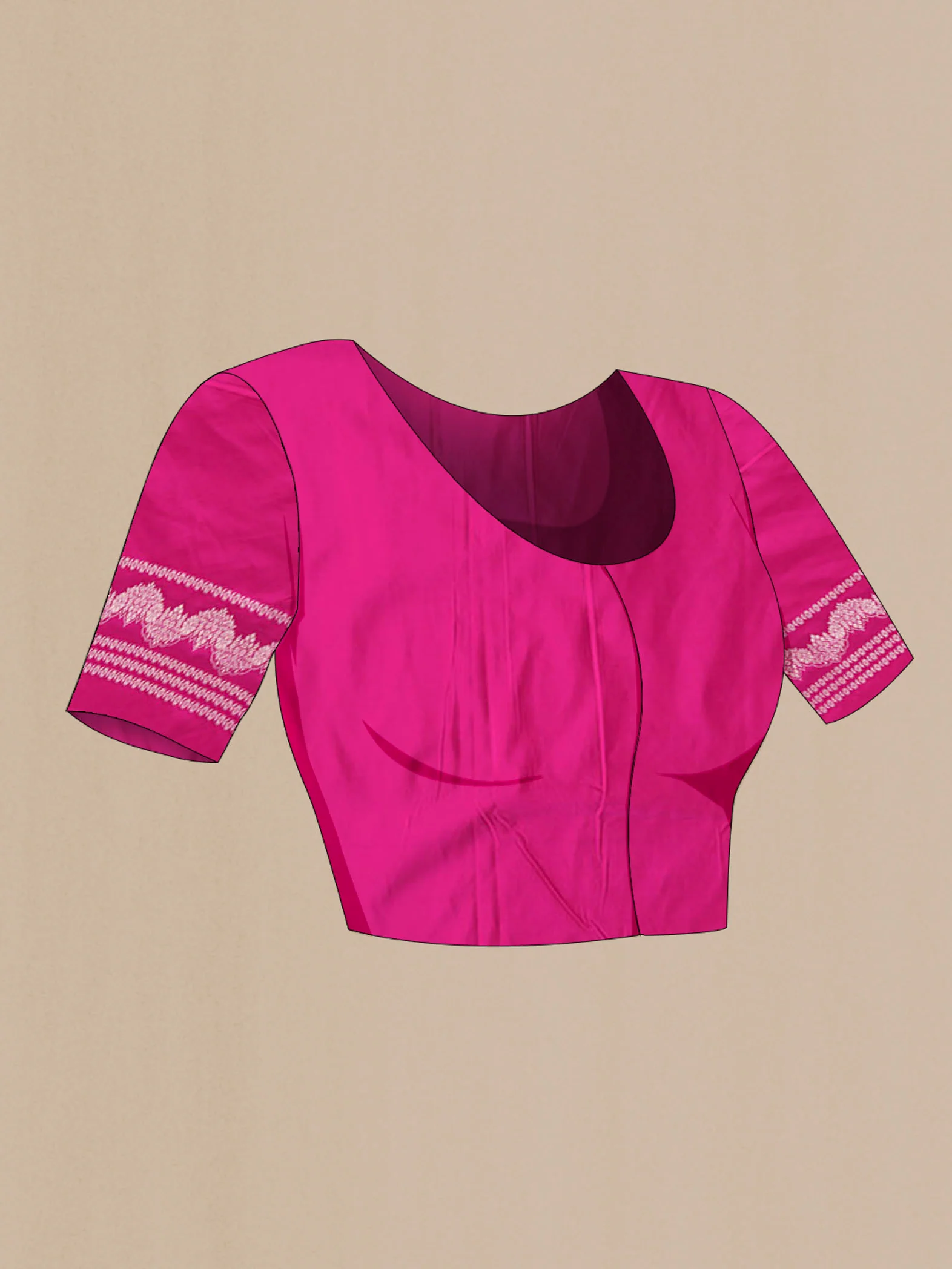 Pink Blended Banarasi Silk Saree - Image 4