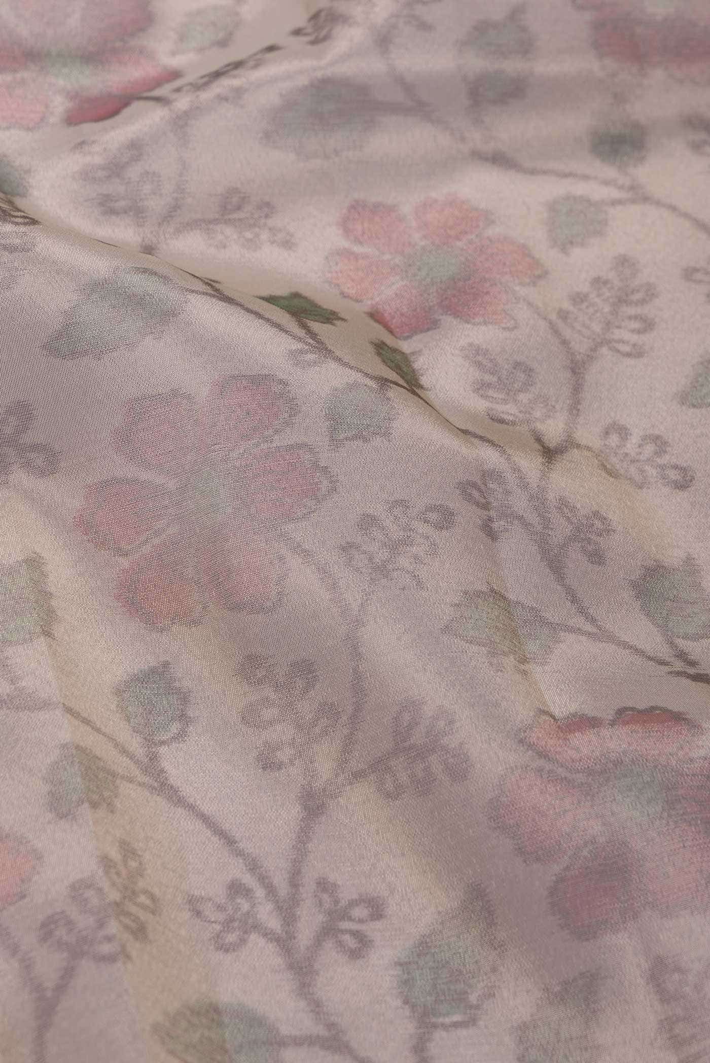 Pink Blended Organza Silk Saree - Image 2