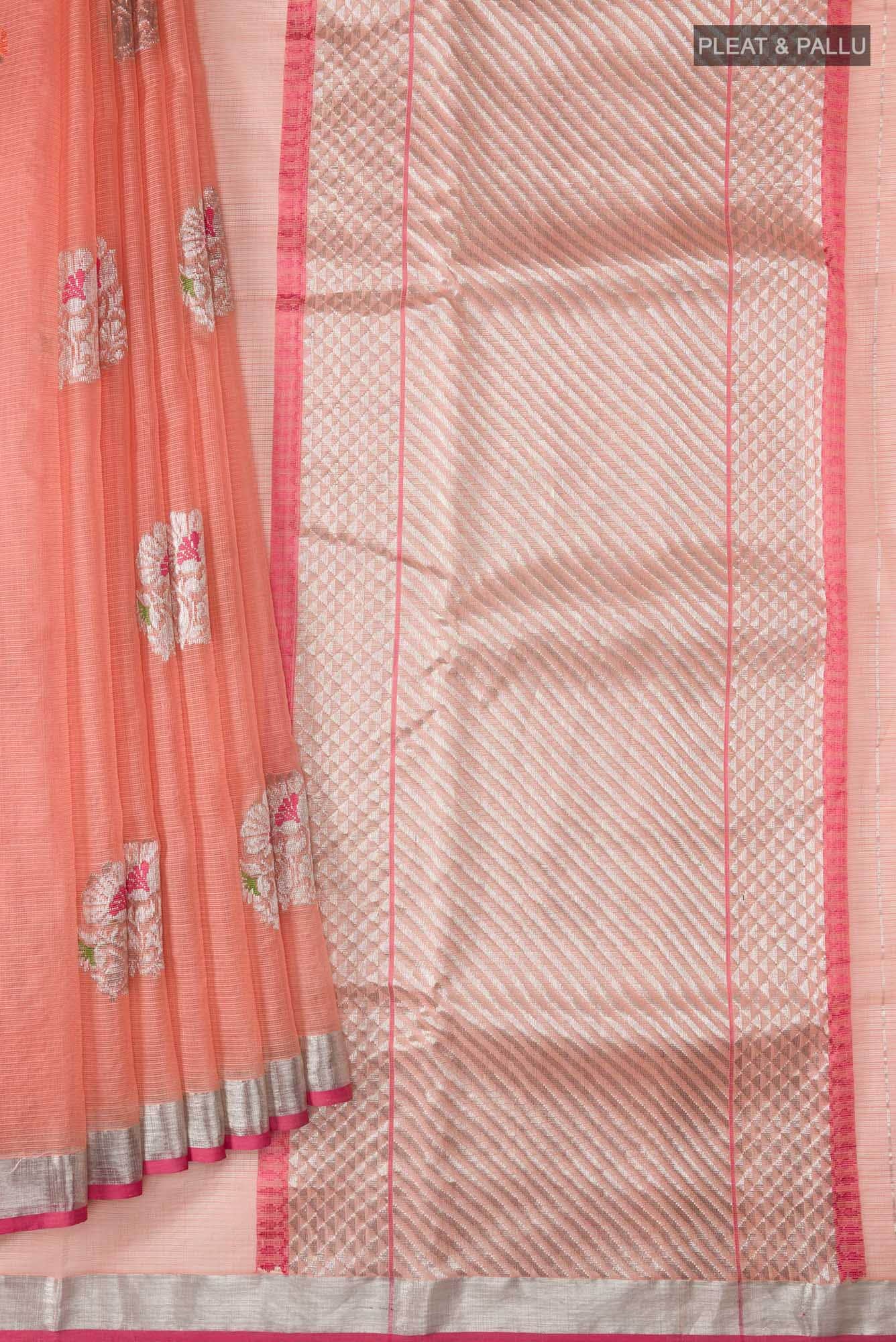 Peach Kota Silk Saree - Image 2