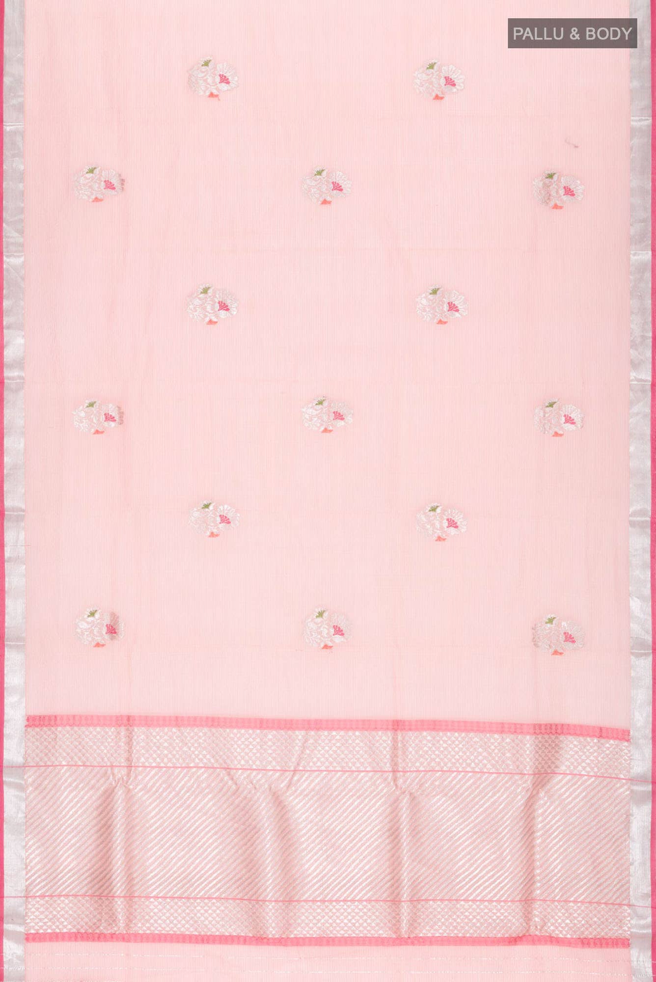 Peach Kota Silk Saree - Image 4