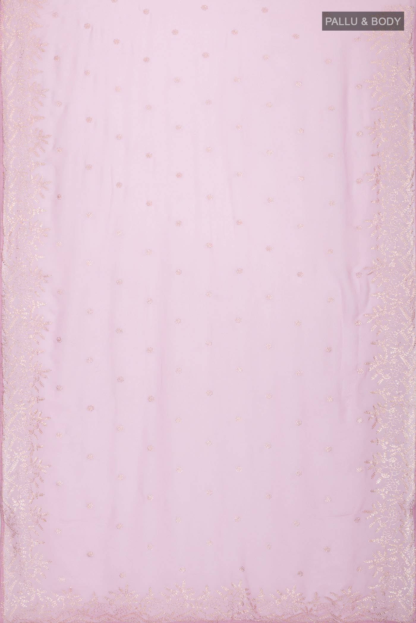 Pink Chiffon Saree - Image 2