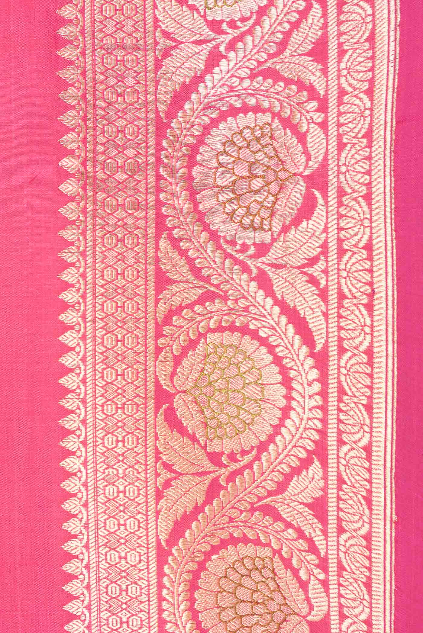 Pink Dual Tone Banarasi Saree - Image 3