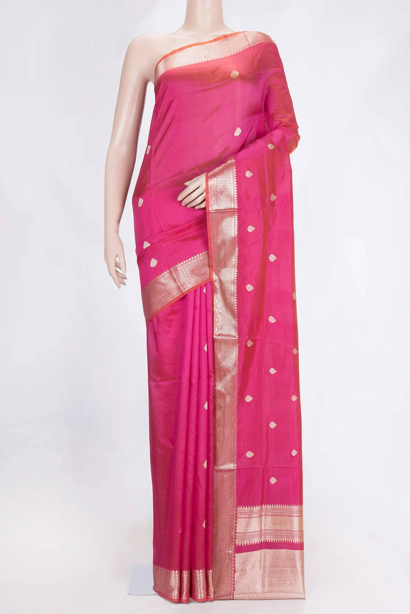 Pink Banarasi Katan Silk Saree
