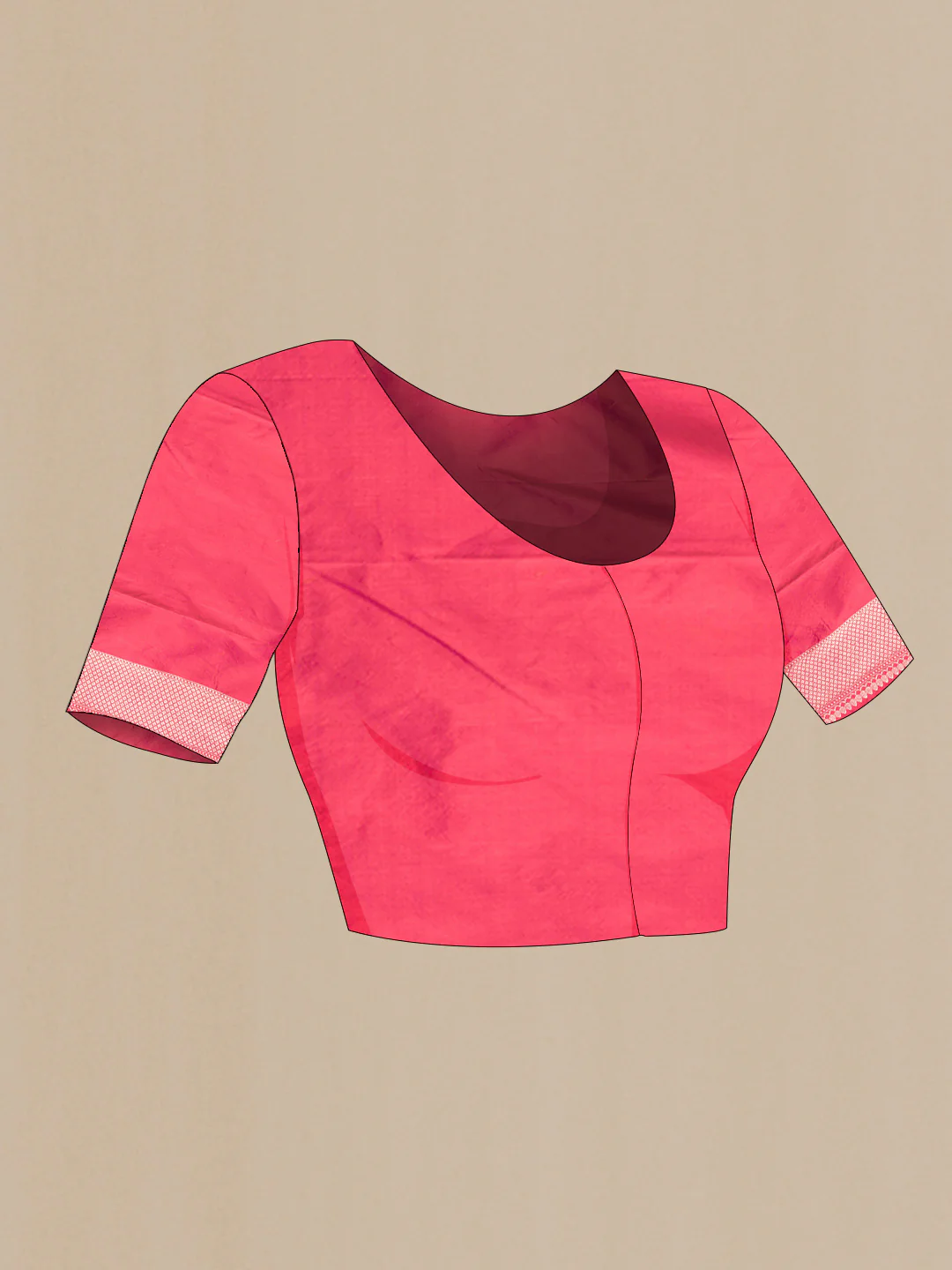 Pink Banarasi Silk Saree - Image 5