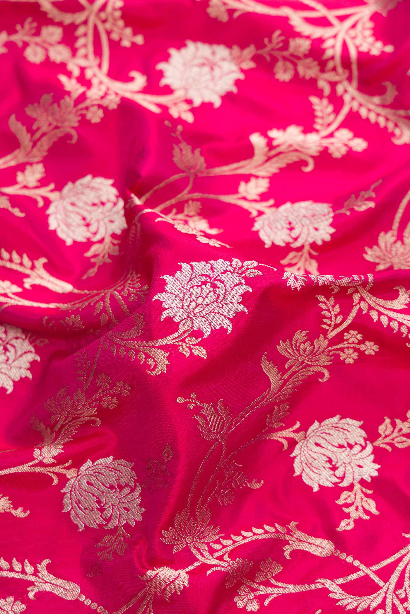 Pink Dual Tone Banarasi Silk Saree - Image 2