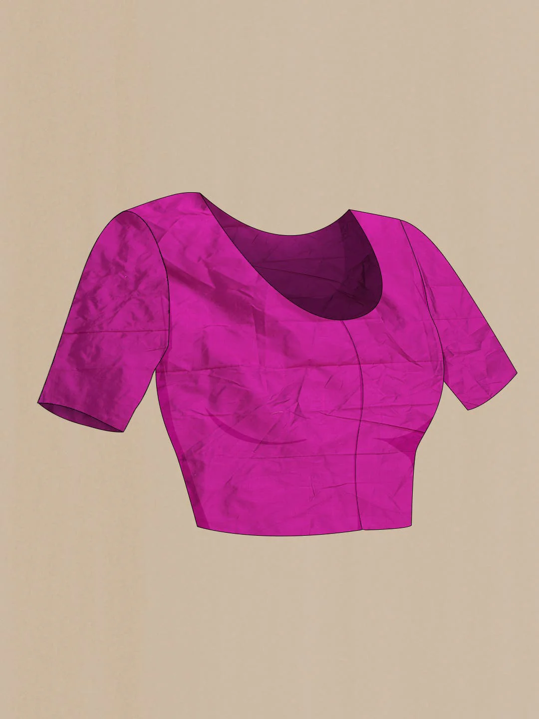 Pink Dual Tone Banarasi Silk Saree - Image 6