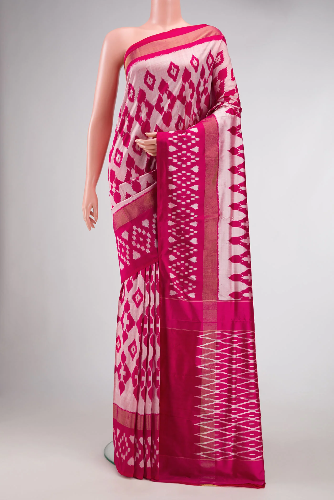 Pink Pochampally Silk Saree