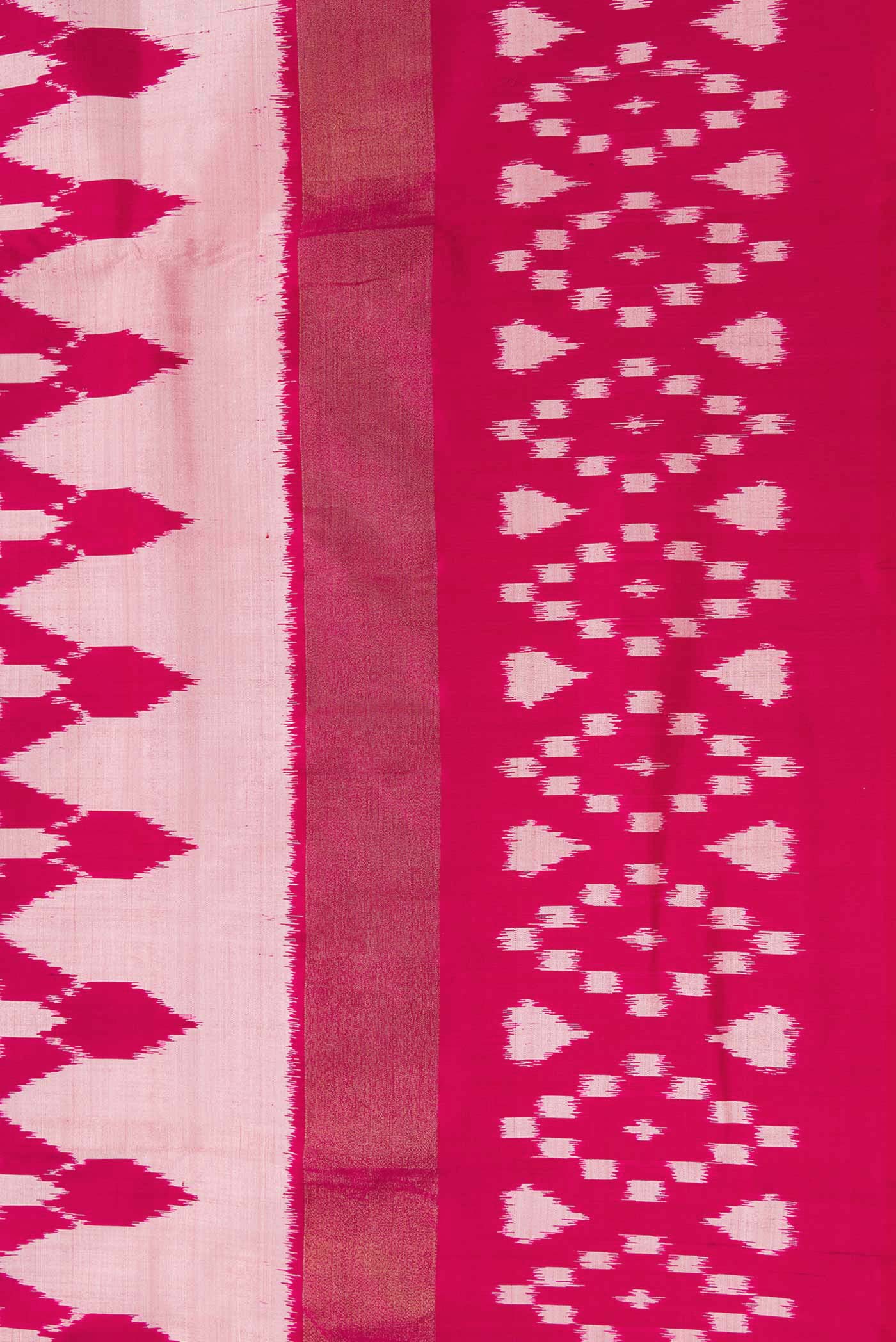 Pink Pochampally Silk Saree - Image 3