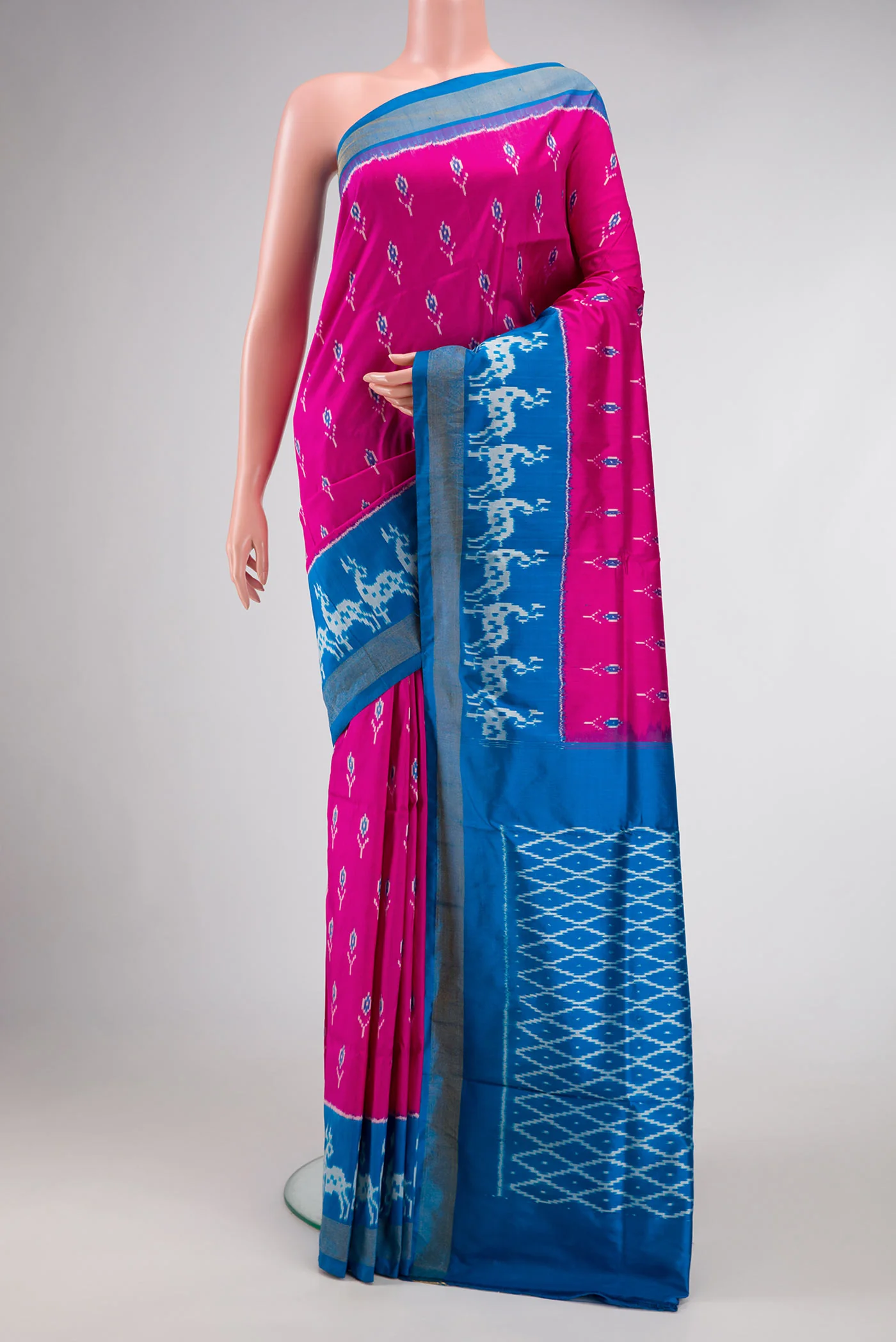 Pink Pochampally Silk Saree