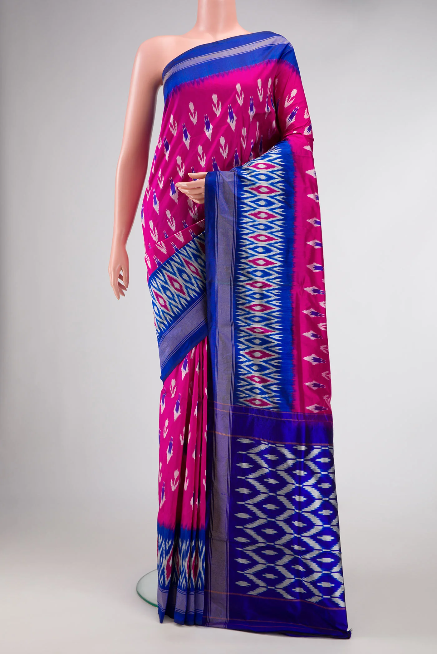 Rani Pink Pochampally Silk Saree