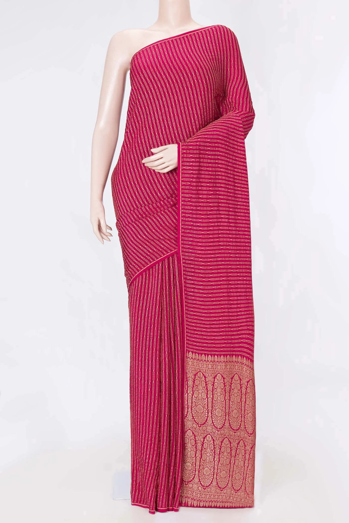 Pink Dual Tone Georgette Saree