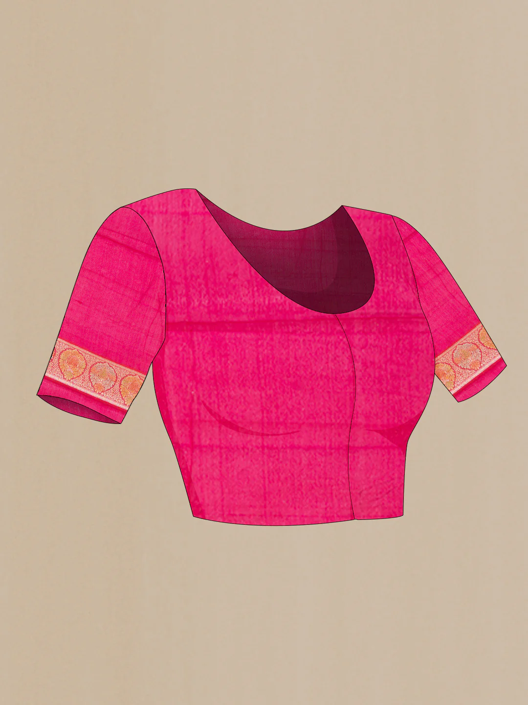 Pink Dual Tone Georgette Saree - Image 4