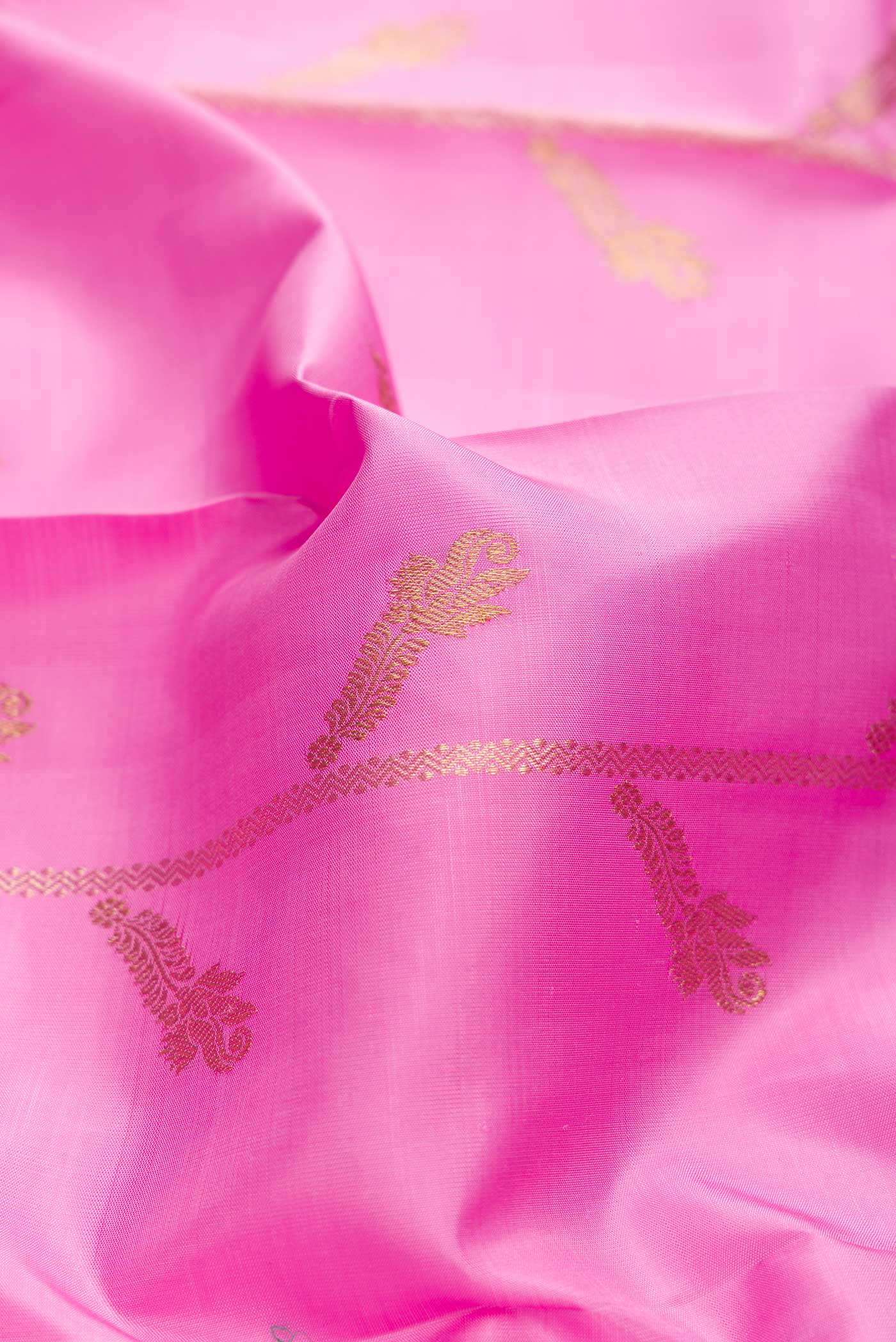 Pink Dual Tone Kanjivaram Saree - Image 2
