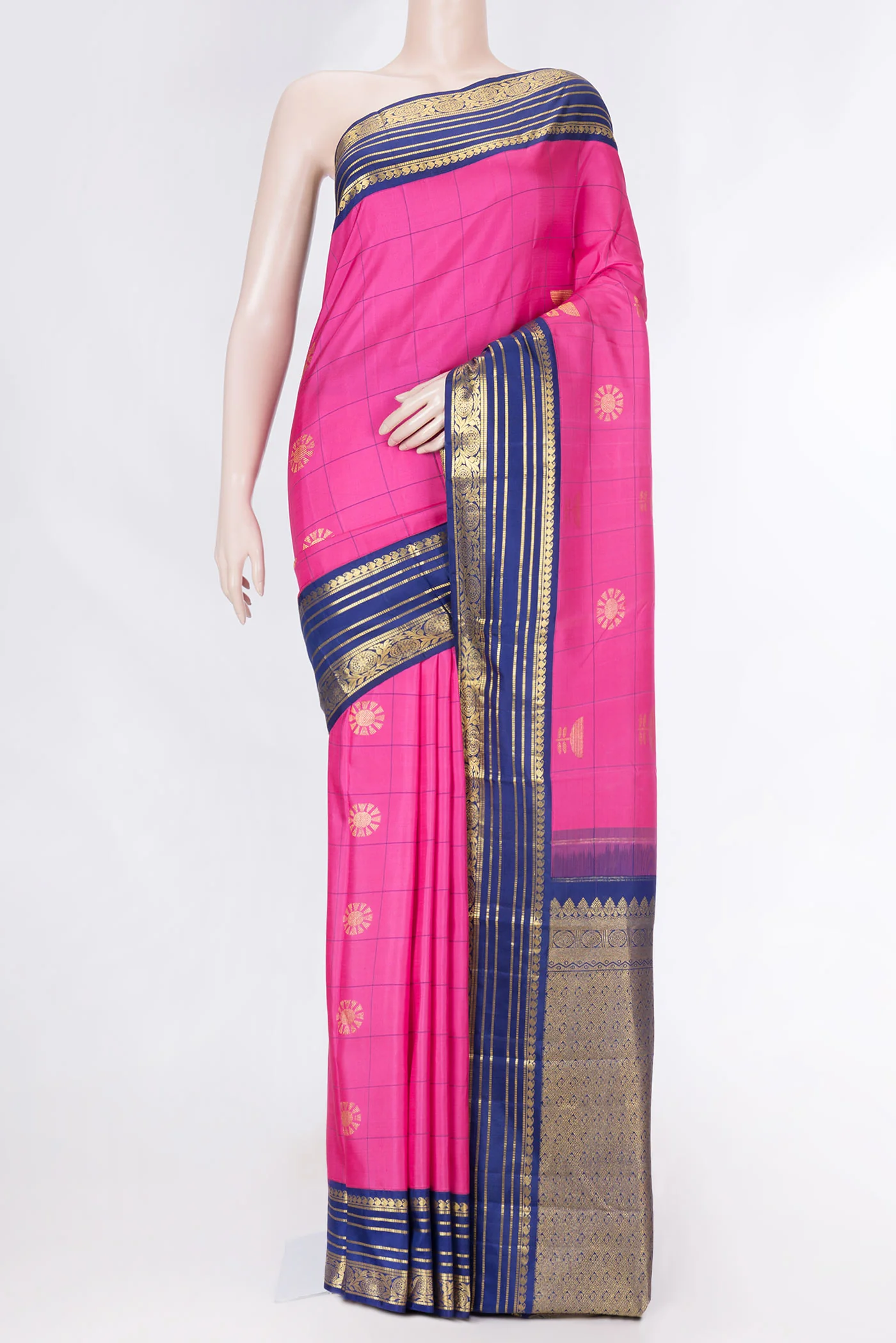 Pink Dual Tone Kanjivaram Saree