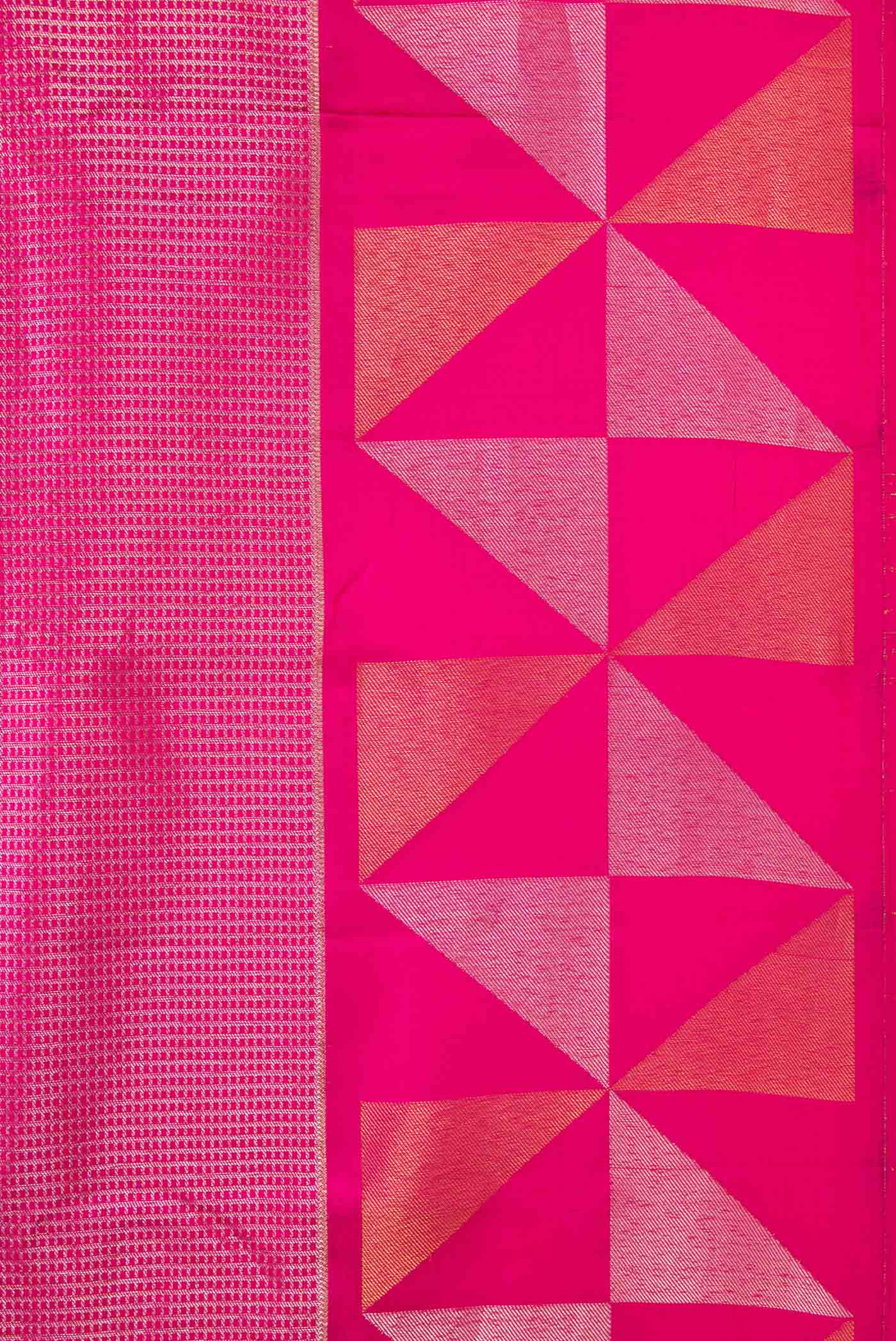 Pink Dual Tone Kanjivaram Saree - Image 3