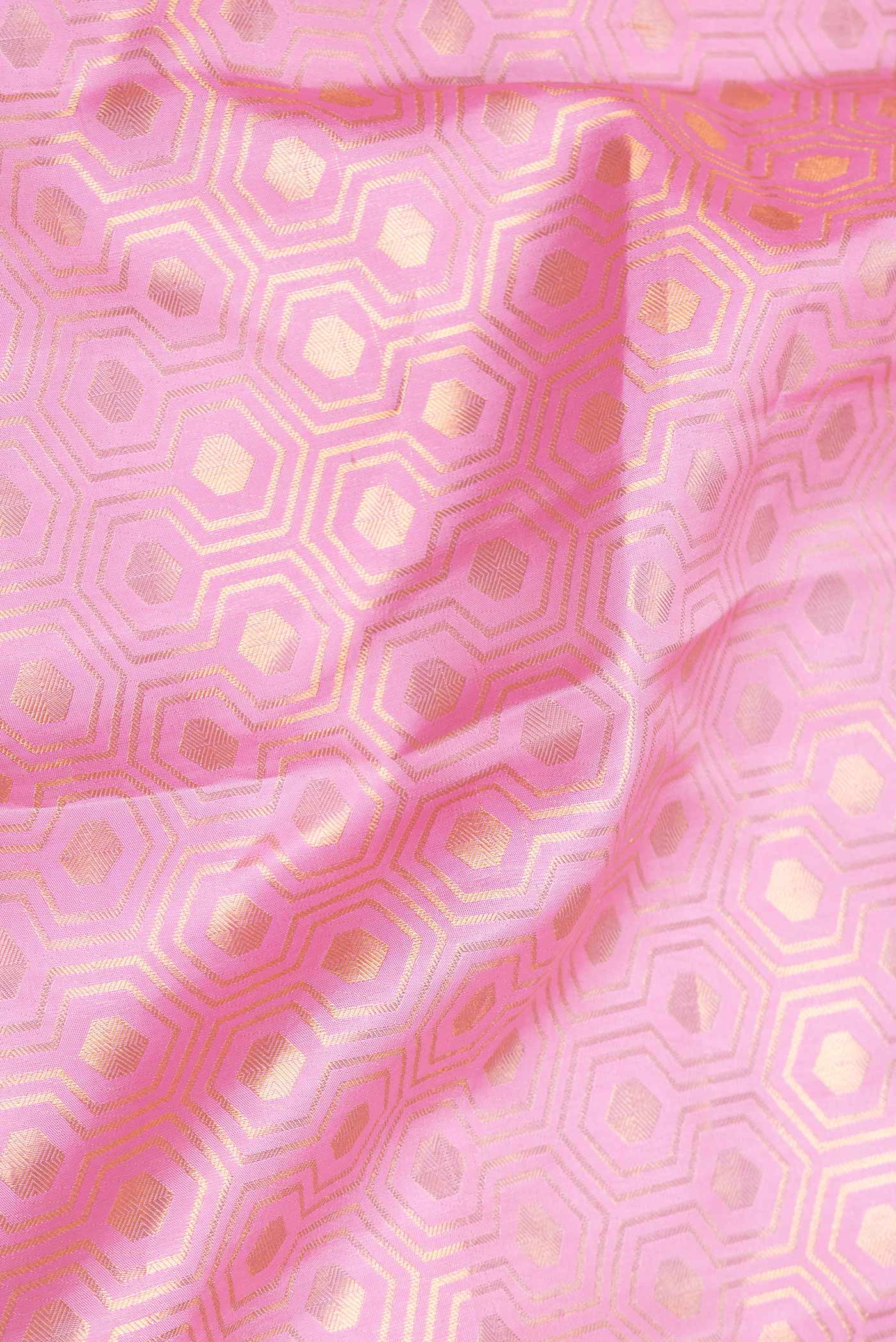 Pink Dual Tone Kanchipuram Saree - Image 2