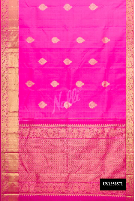 Pink Dual Tone Kanchipuram Silk Saree