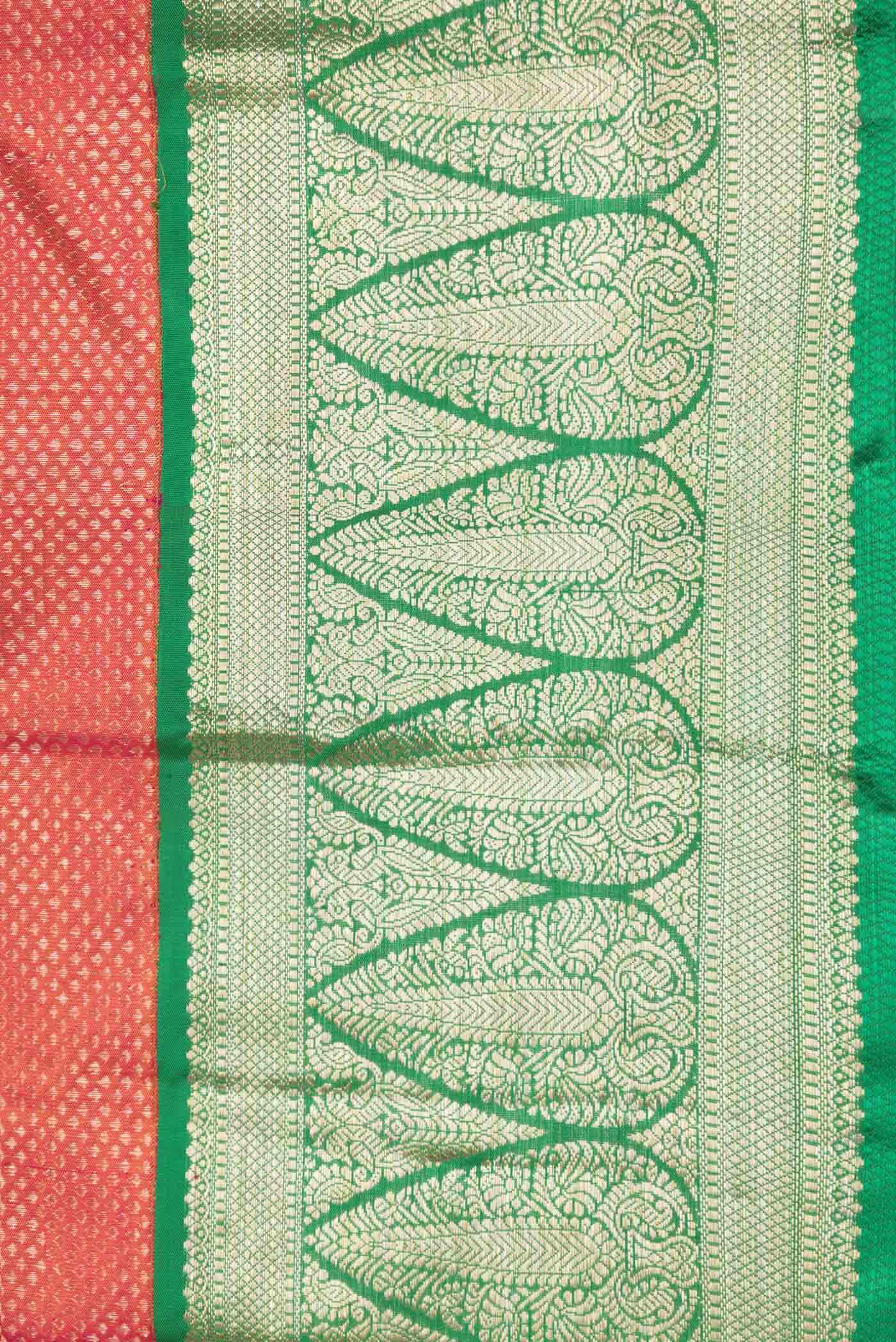 Pink Dual Tone Kanchipuram Silk Saree - Image 3