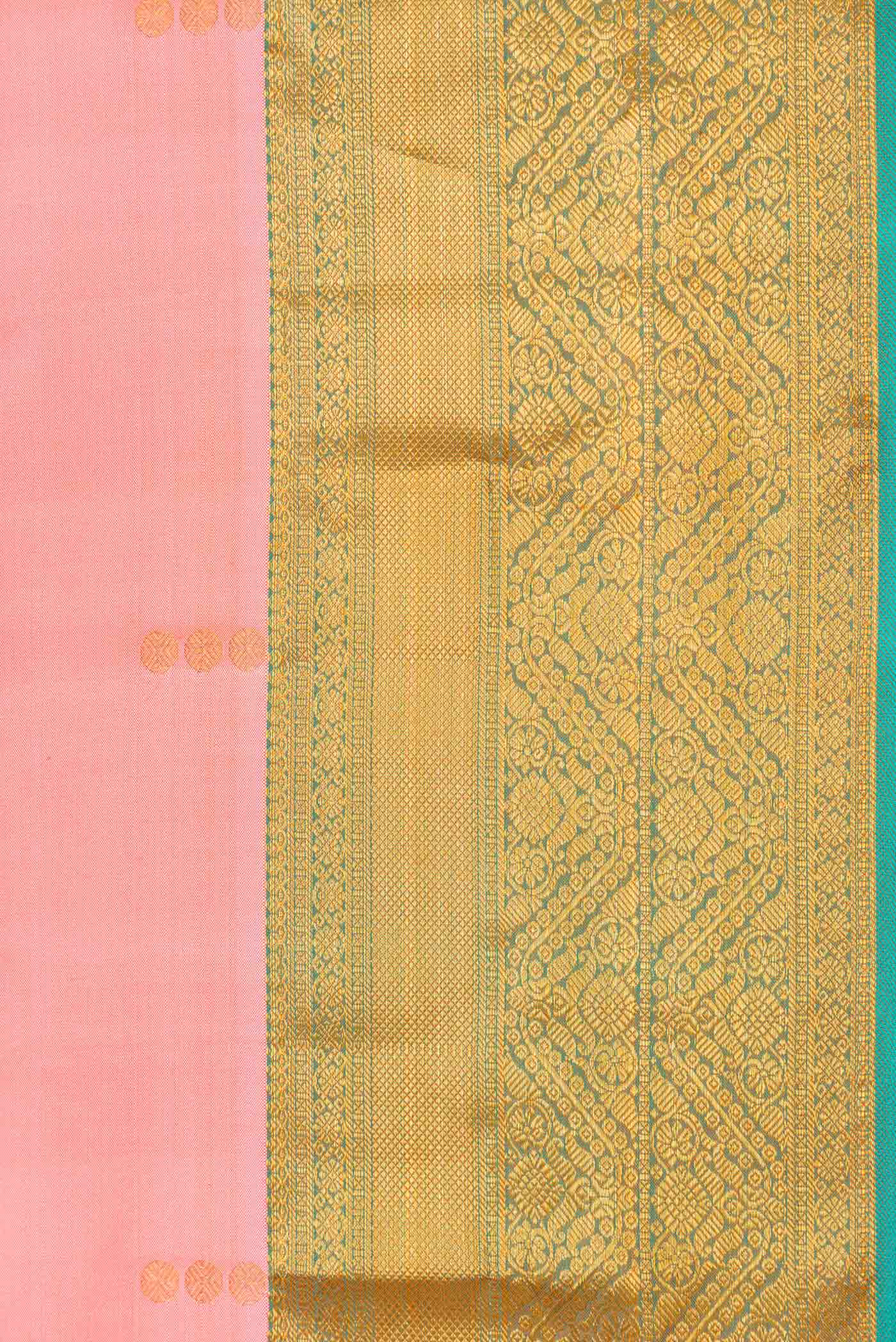 Pink Dual Tone Kanchipuram Silk Saree - Image 3