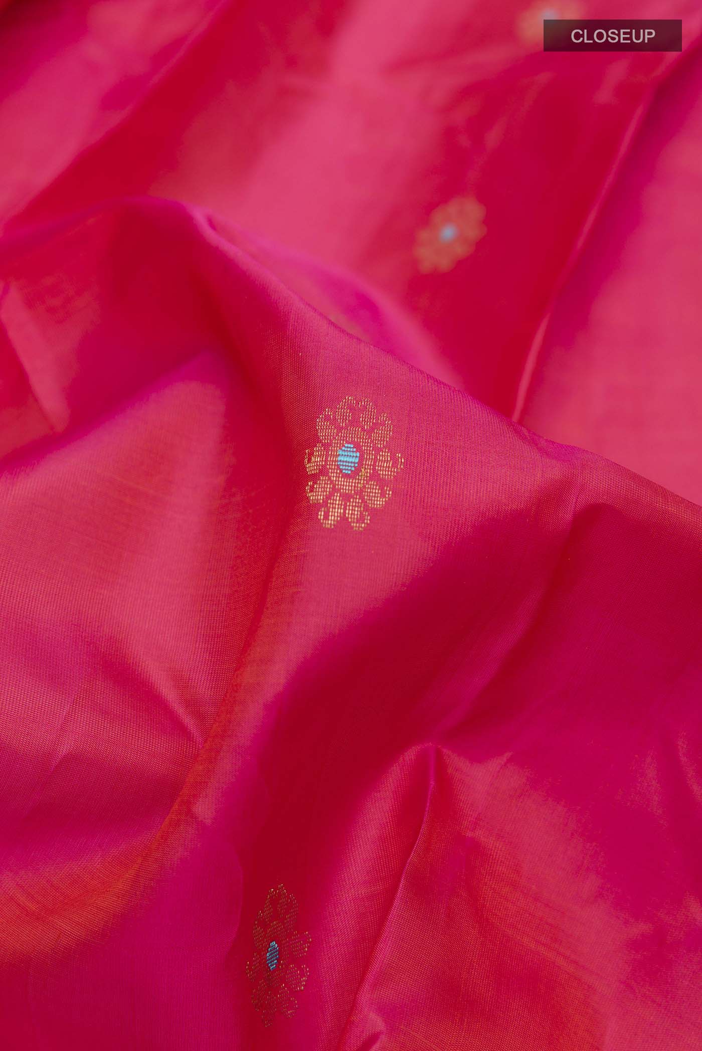 Pink Dual Tone Kanchipuram Silk Saree - Image 2