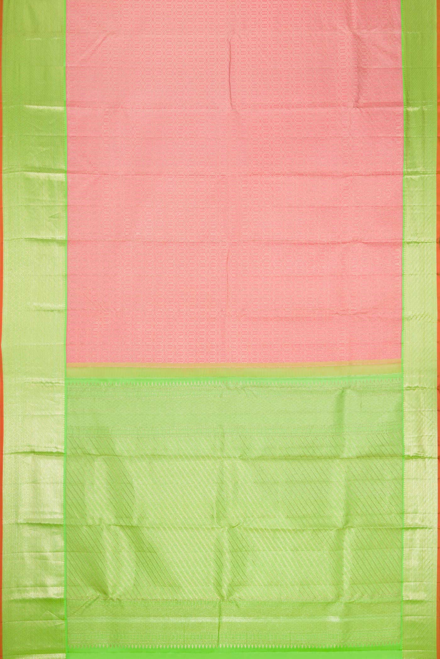 Pink Dual Tone Kanchipuram Silk Saree - Image 6