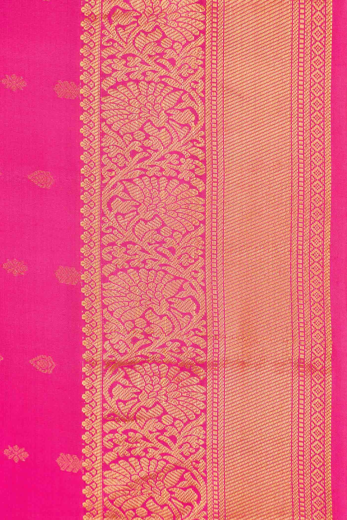 Pink Dual Tone Kanchipuram Silk Saree - Image 3