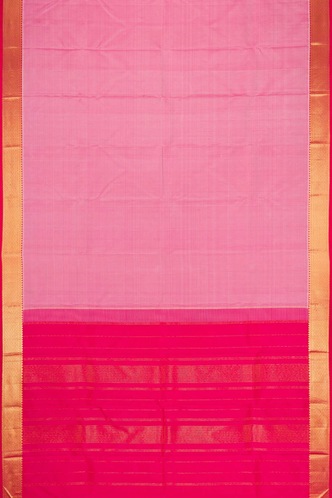 Pink Dual Tone Kanchipuram Silk Saree - Image 6